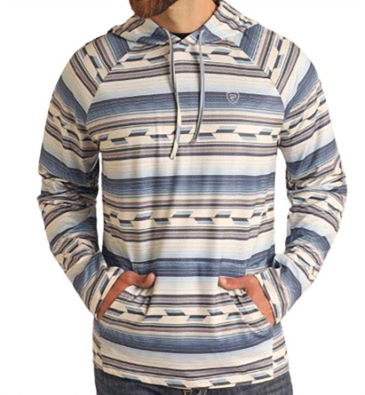 Men's Performance Cool Feel Aztec Light Weight Hoodie In Multi