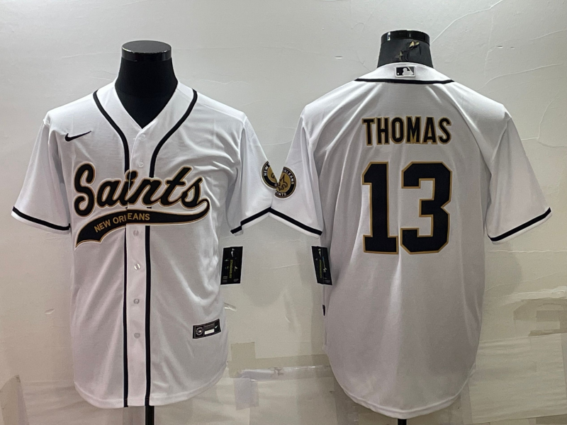 Men's New Orleans Saints Michael Thomas #13 White Game jersey Joint Edition
