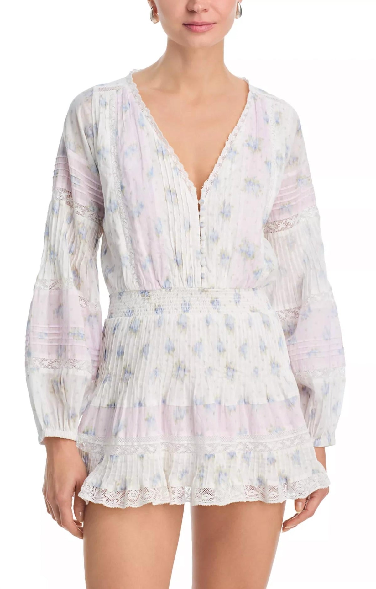 Winfrey Mini Dress In Lilac Vanilla