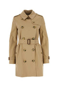 Burberry Women Beige Gabardine Trench Coat