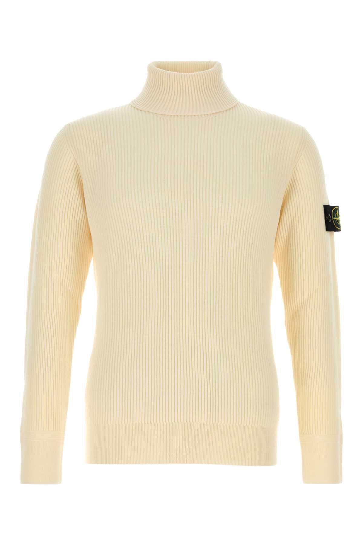 Stone Island Men Ivory Wool Sweater