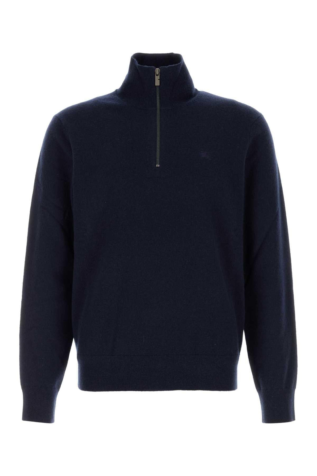 Burberry Men Dark Blu Stretch Cashmere Blend Sweater