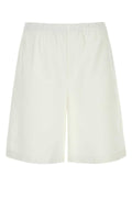 Gucci Men White Linen Bermuda Shorts