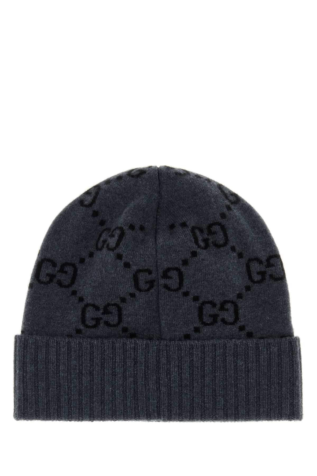 Gucci Men Embroidered Cashmere Beanie Hat