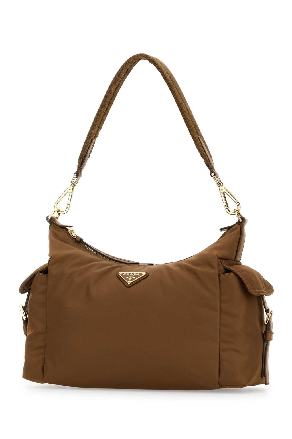 Prada Women Camel Re-Nylon Shoulder Bag