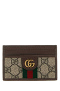 Gucci Men Printed Canvas Card Holder