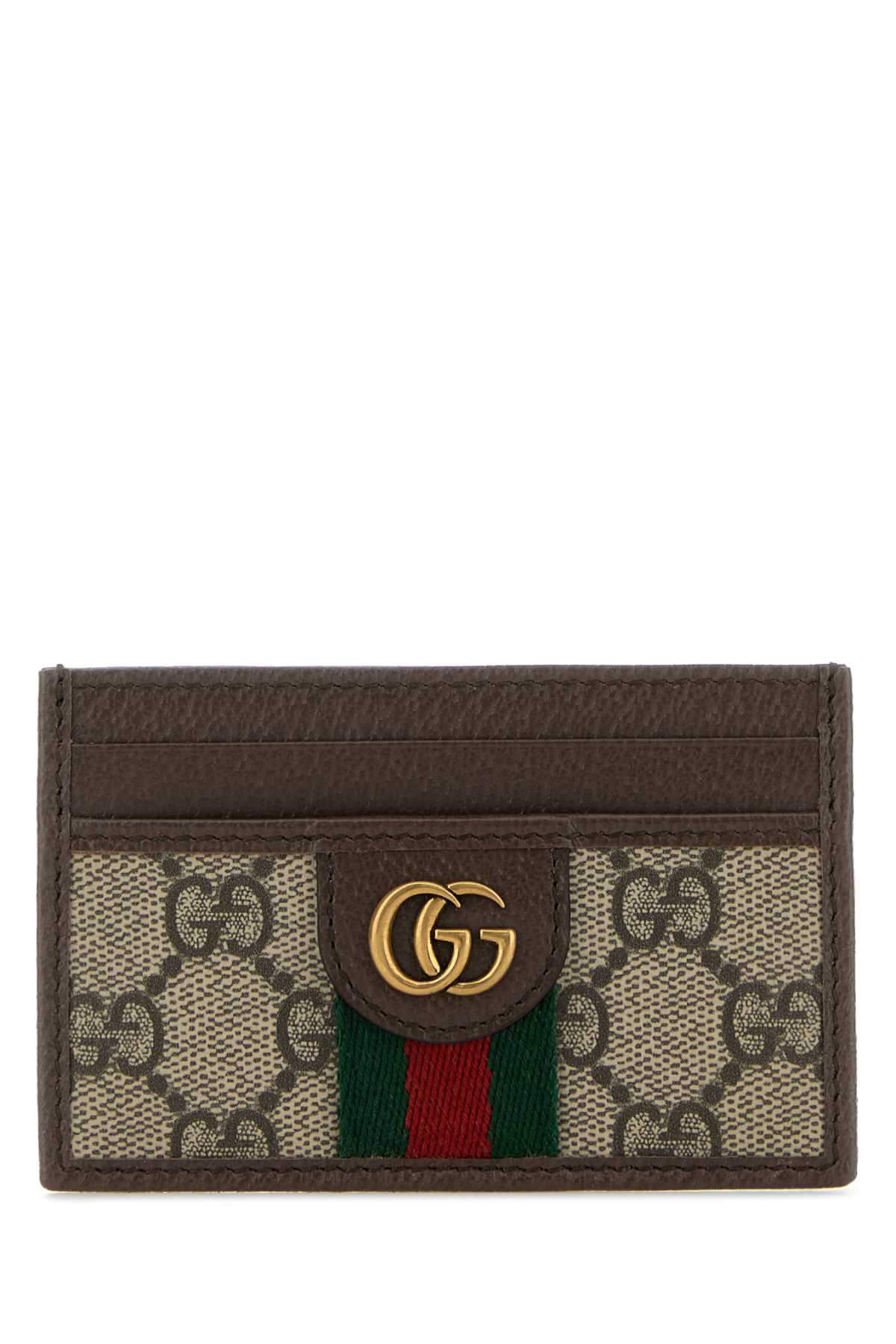Gucci Men Printed Canvas Card Holder