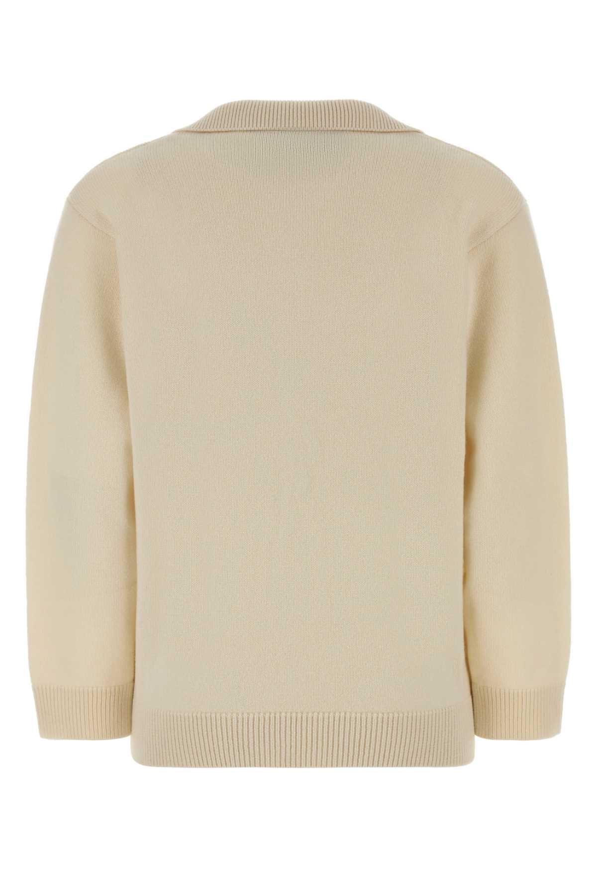 Valentino Garavani Women Ivory Cashmere Polo Shirt