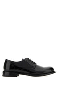Prada Men Black Leather Lace-Up Shoes