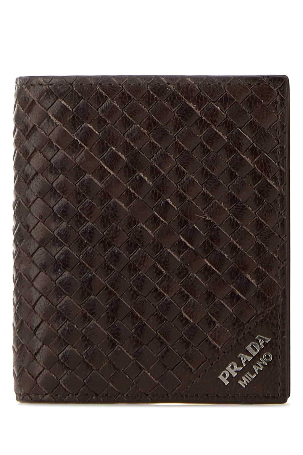 Prada Men Brown Leather Wallet