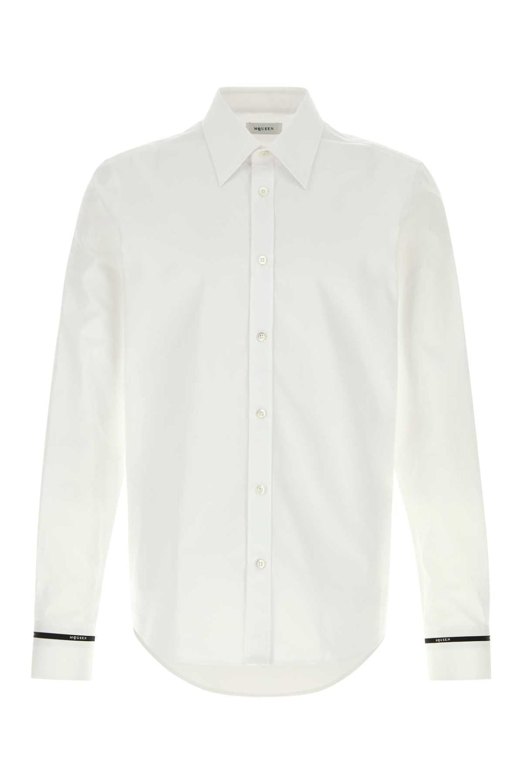 Alexander Mcqueen Men White Poplin Shirt