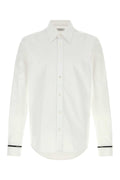 Alexander Mcqueen Men White Poplin Shirt