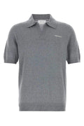 Alexander Mcqueen Men Grey Wool Polo Shirt