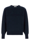 Alexander Mcqueen Men Navy Blue Wool Sweater