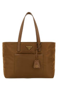 Prada Women Brown Re-Nylon Shopping Bag
