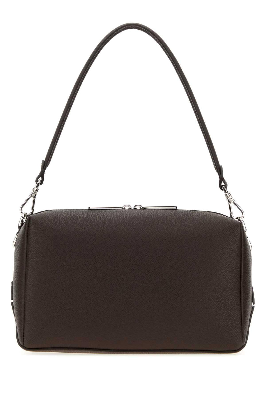 Fendi Men Dark Brown Leather Lui Medium Shoulder Bag
