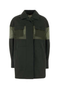 Fendi Women Olive Green Cotton Blend Jacket