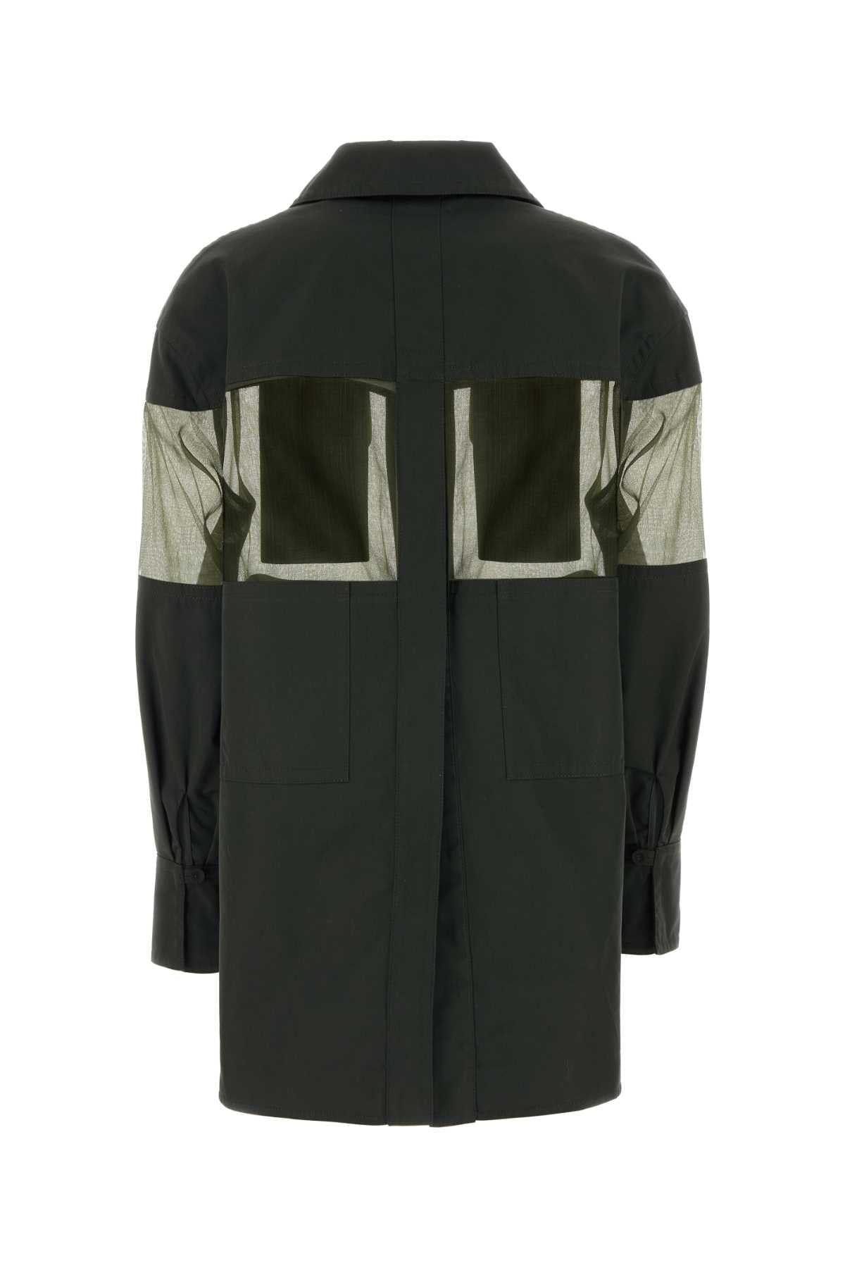 Fendi Women Olive Green Cotton Blend Jacket