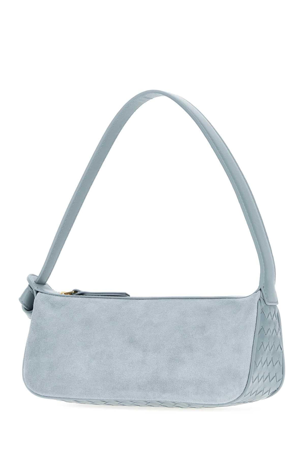 Bottega Veneta Women Light-Blue Suede And Nappa Leather Nodo Shoulder Bag