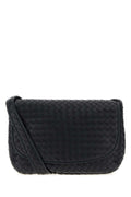 Bottega Veneta Men Midnight Blue Leather Crossbody Bag
