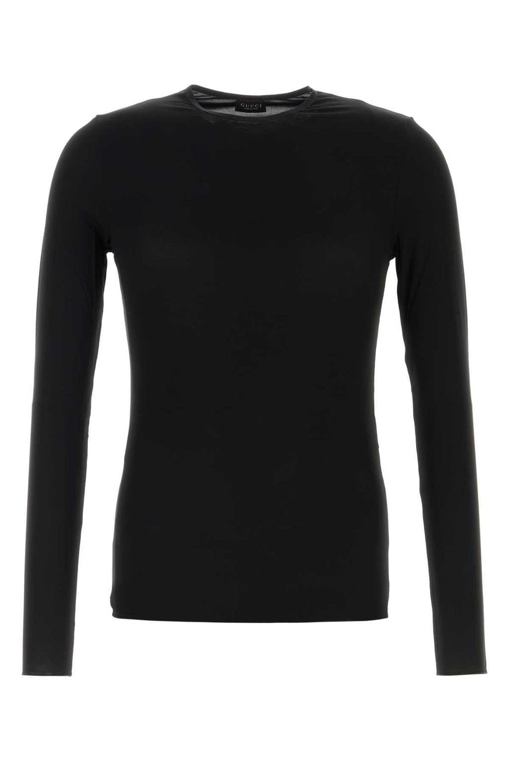 Gucci Men Black Jersey T-Shirt
