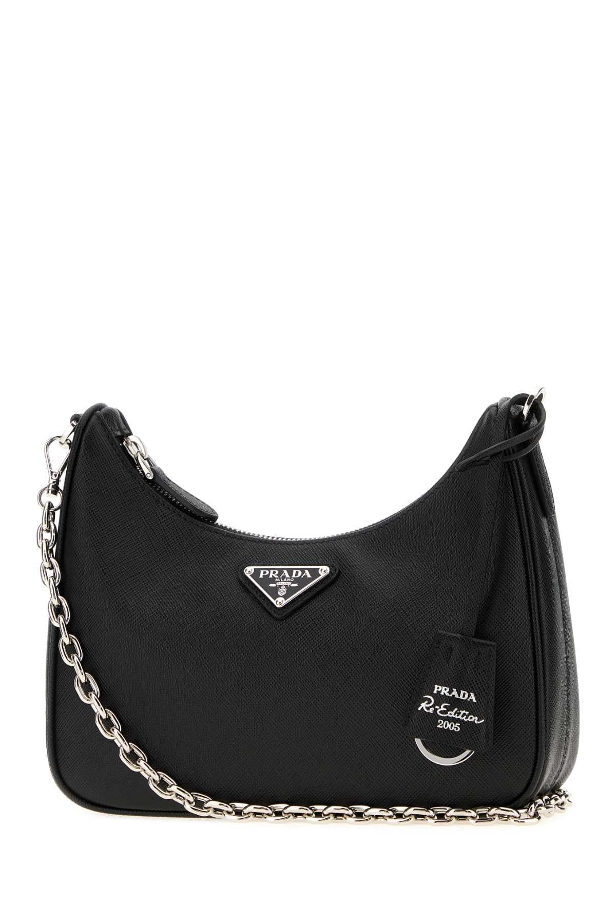 Prada Women Black Leather Re-Edition 2005 Shoulder Bag
