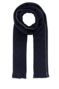 Gucci Men Midnight Blue Wool Scarf