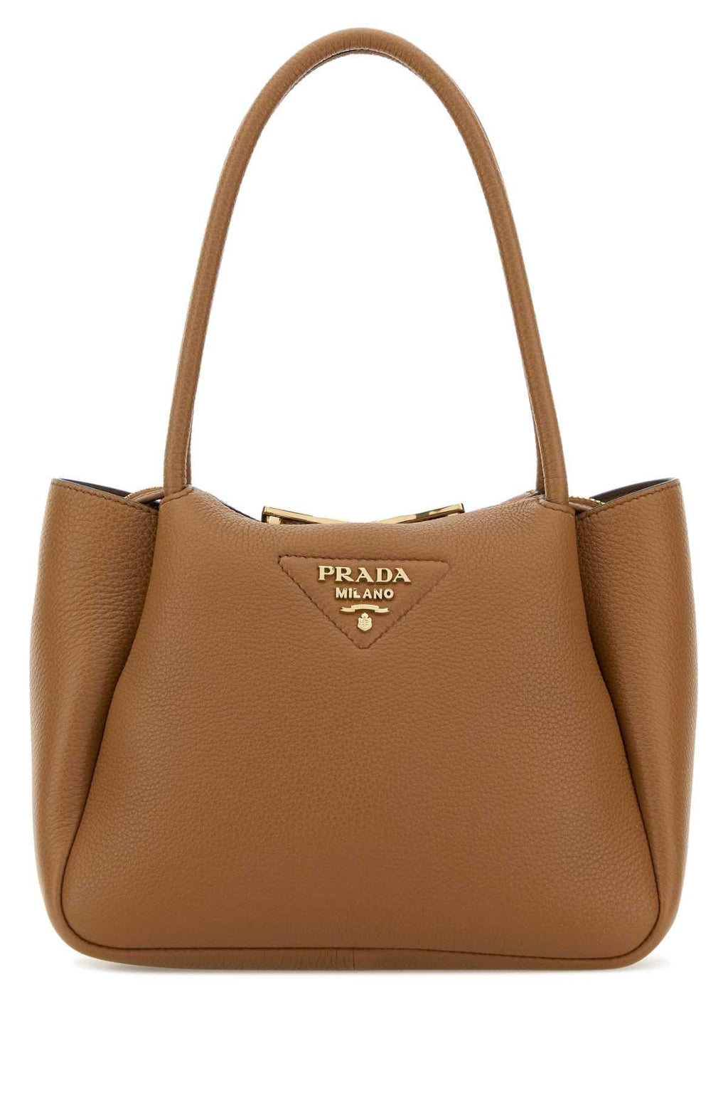 Prada Women Camel Leather Small Handbag