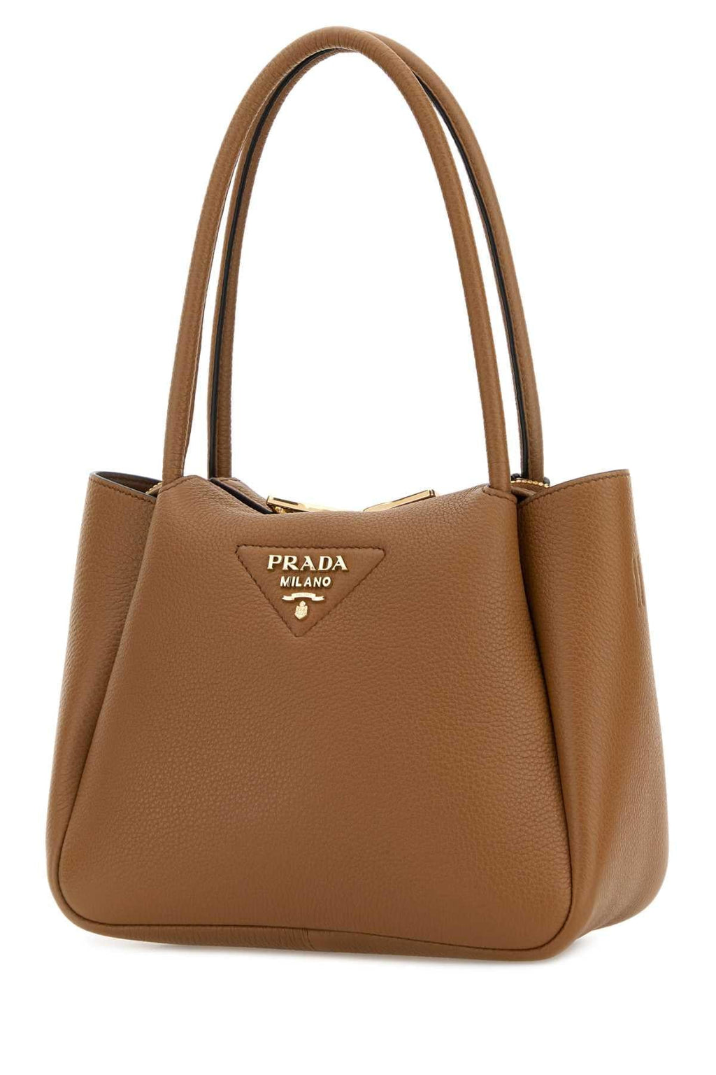Prada Women Camel Leather Small Handbag