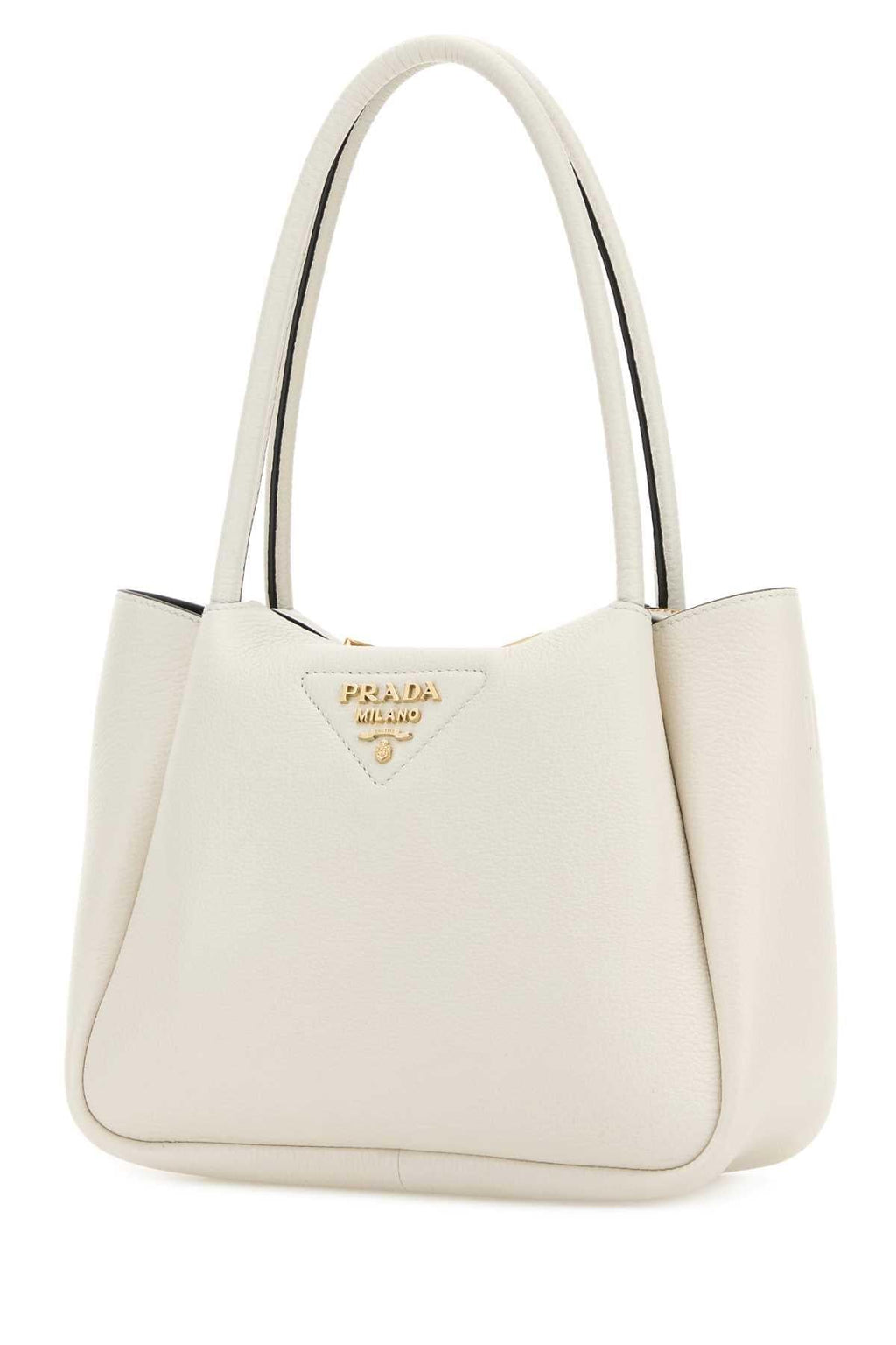 Prada Women Ivory Leather Small Handbag