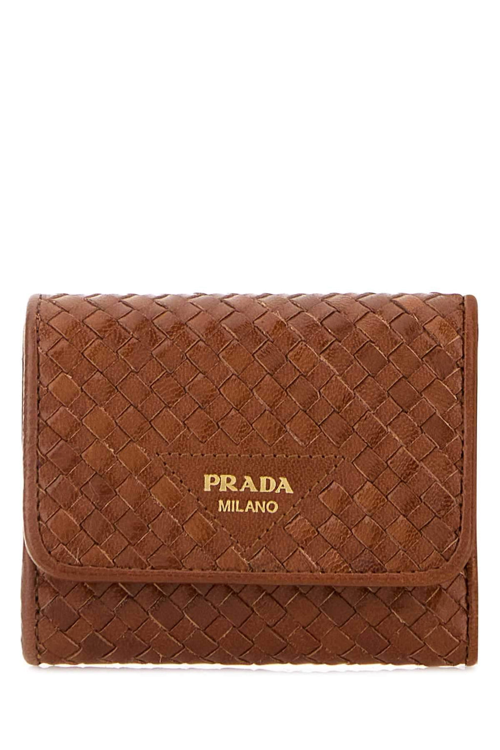 Prada Women Caramel Leather Wallet