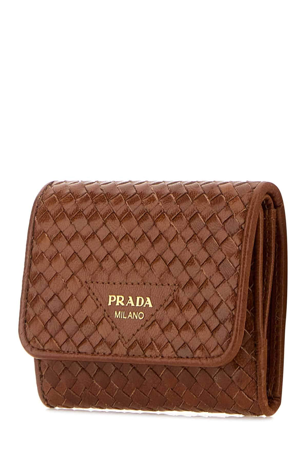 Prada Women Caramel Leather Wallet
