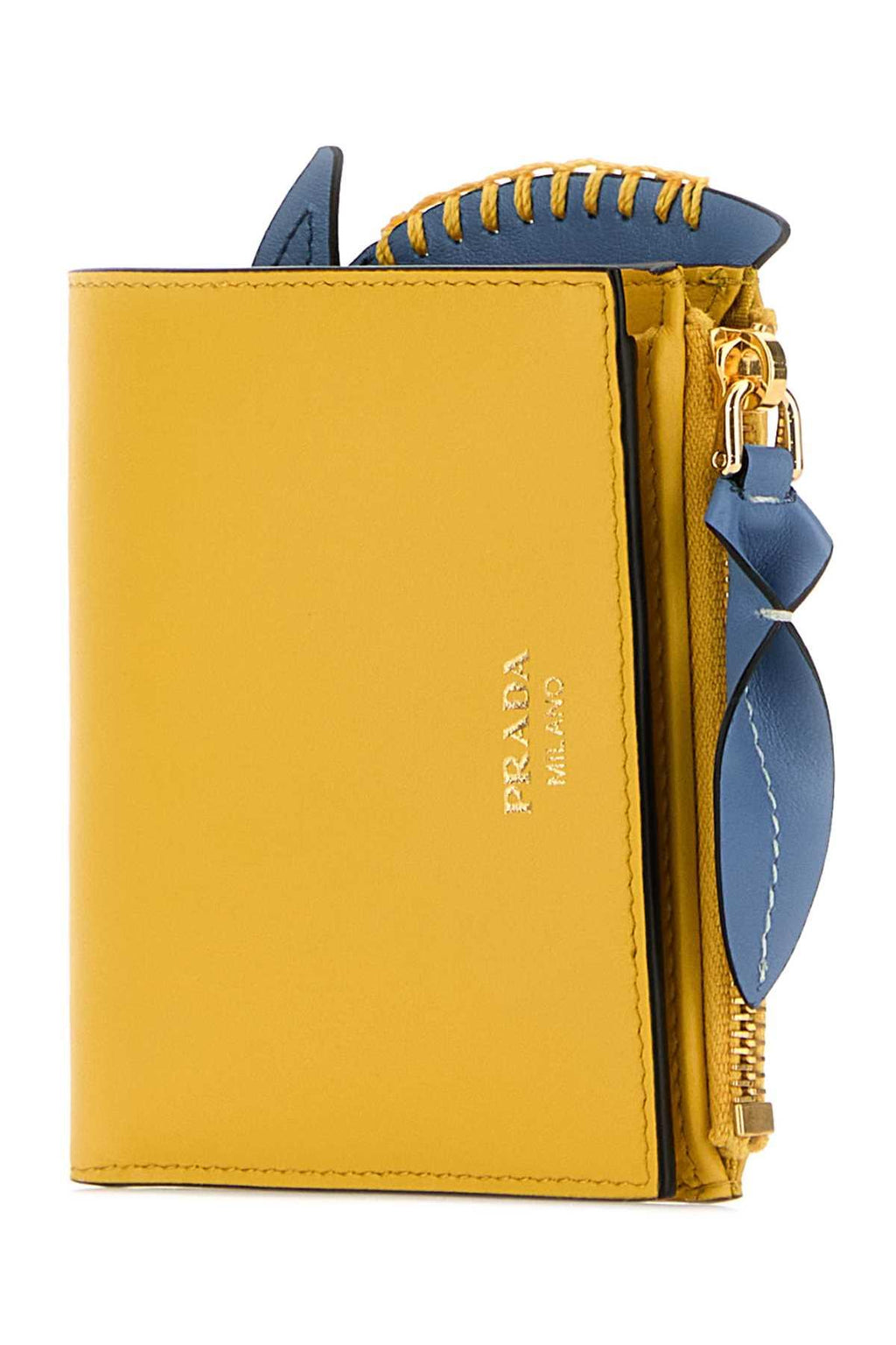 Prada Women Yellow Leather Wallet