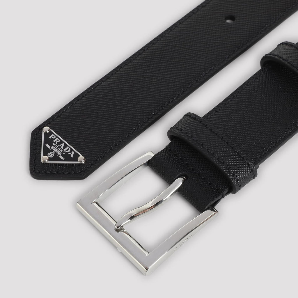 Prada Saffiano Leather Belt Men