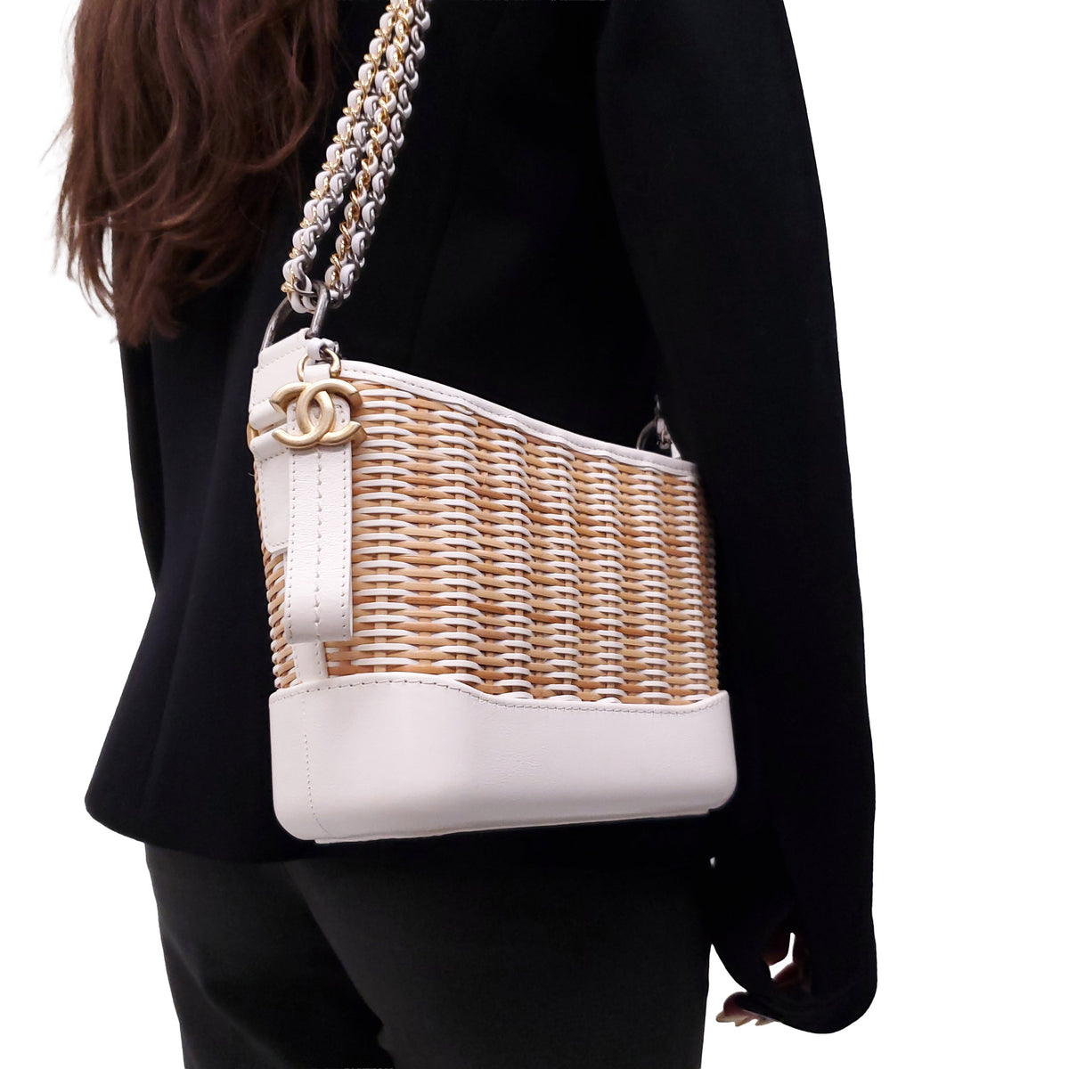 CHANEL WICKER GABRIELLE BAG