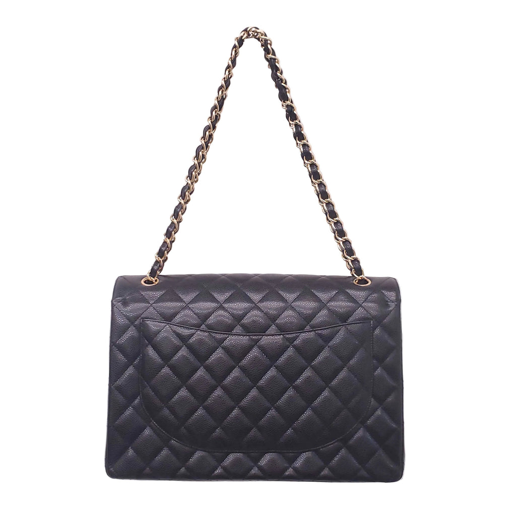 CHANEL MAXI CLASSIC CAVIAR DOUBLE FLAP