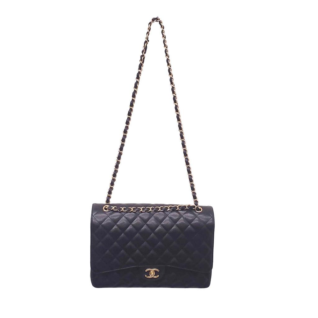 CHANEL MAXI CLASSIC CAVIAR DOUBLE FLAP