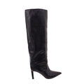 JIMMY CHOO BLACK PATENT CALF BOOTIES - SIZE 38