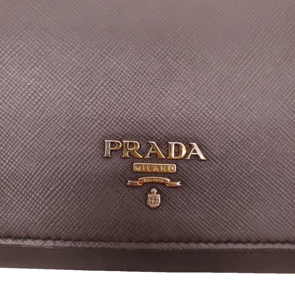 PRADA GREY SAFFIANO WALLET