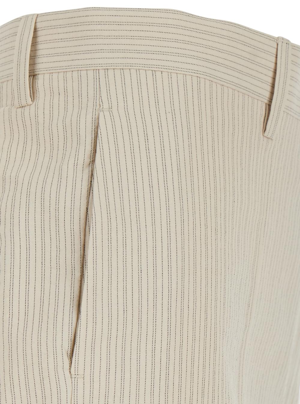 Dries Van Noten Women Beige 'Pilar' Pants With Side Pockets For Men