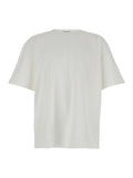 Bottega Veneta Men White Crew Neck T-Shirt With Embroidery On The Front In Cotton For Men