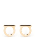 Ferragamo Women Gold-Colored Gancini Earrings In Brass Woman