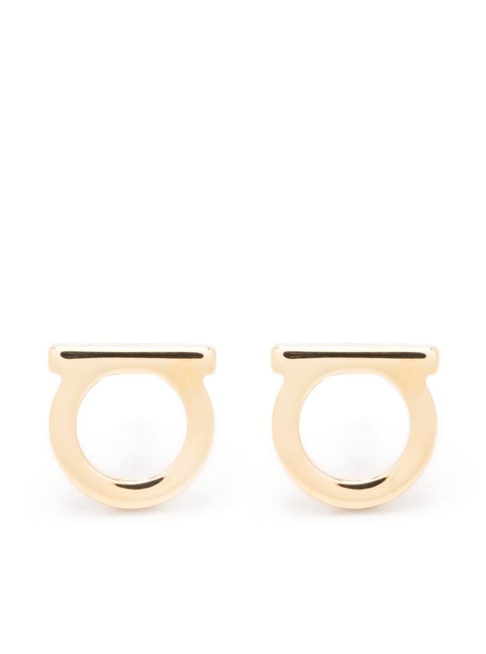 Ferragamo Women Gold-Colored Gancini Earrings In Brass Woman