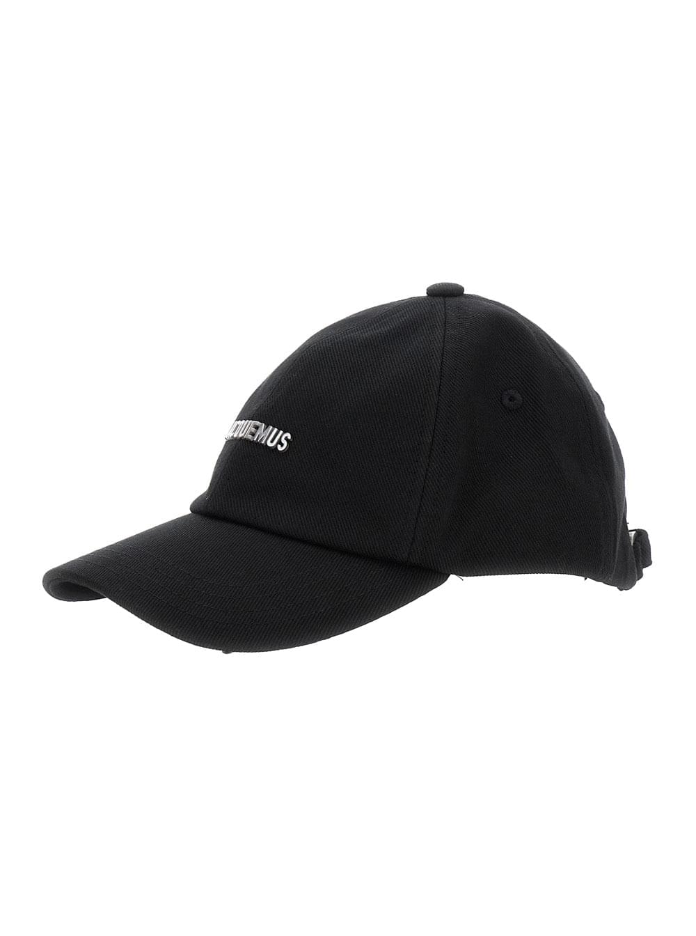 Jacquemus Men Baseball Cap 'La Casquette Gadjo' With Logo Lettering On The Front In Black Cotton For Men