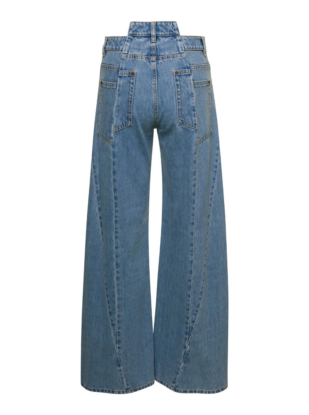 Maison Margiela Women Asymmetric Five-Pocket Denim Jeans For Women