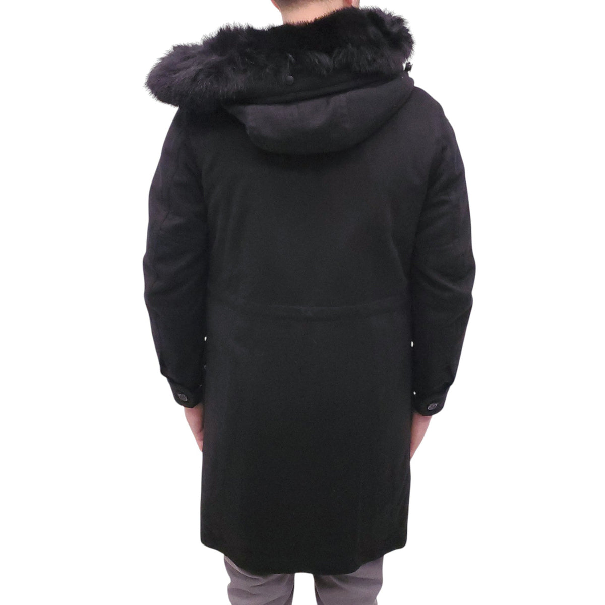 BURBERRY CASHMERE JACKET WITH FUR LINED INTERIOR - MEN'S SIZE 48