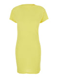 Jacquemus Women 'La Robe Mistral' Yellow Dress With Boat Neckline And Open Back With Draping In Viscose For Women