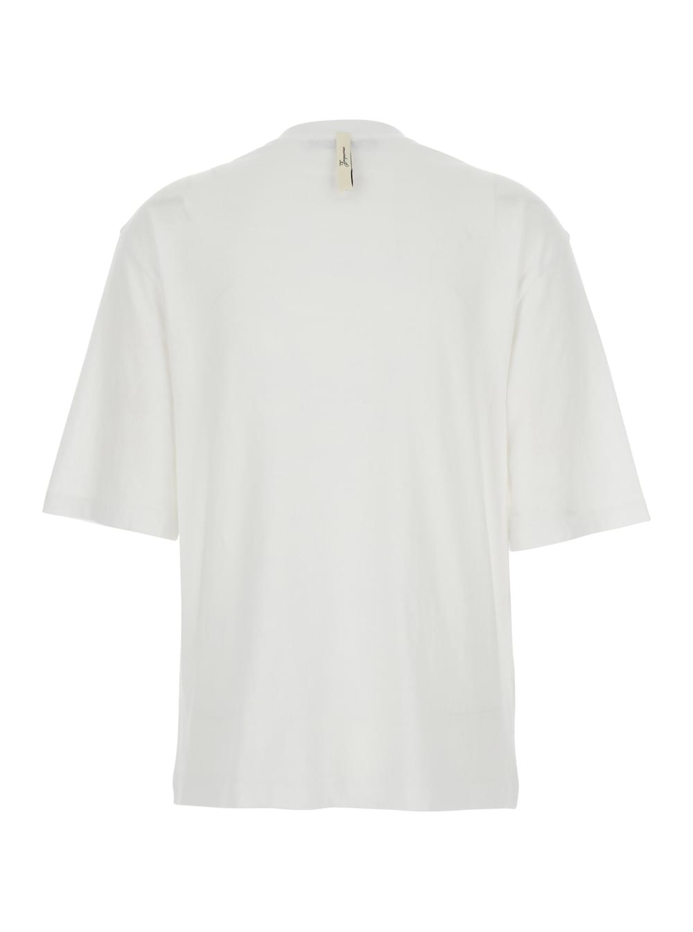 Jacquemus Women White T-Shirt With Round Neck And Logo On Front In Cotton For Women