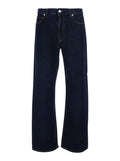 Fendi Men Blue Jeans With Logo Patch On The Back In Denim For Men