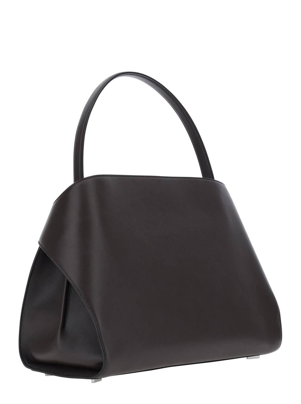 Ferragamo Women 'Hug Media' Black Handbag With Logo And Gancini Buckles In Leather For Women